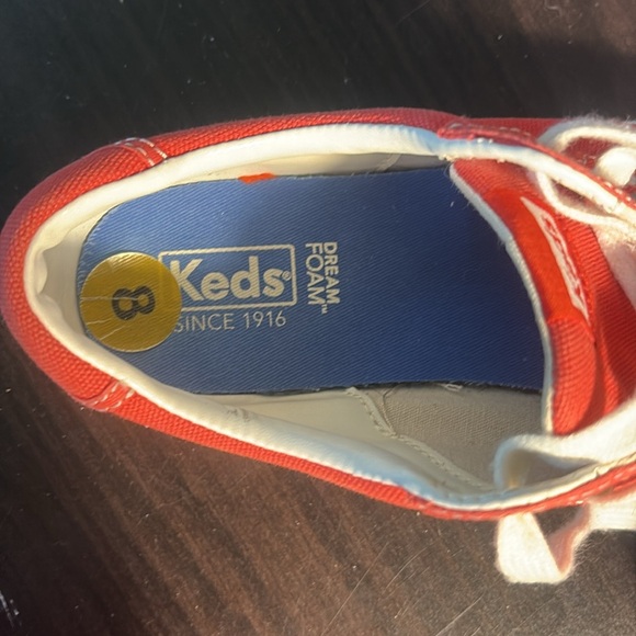 Keds Coral/Orange Sneakers with White Details - Picture 6 of 7